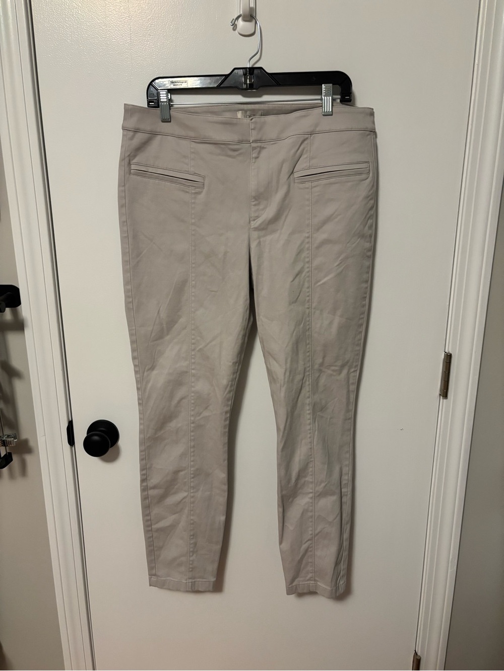 LOFT Skinny Ankle Pants - Light Taupe